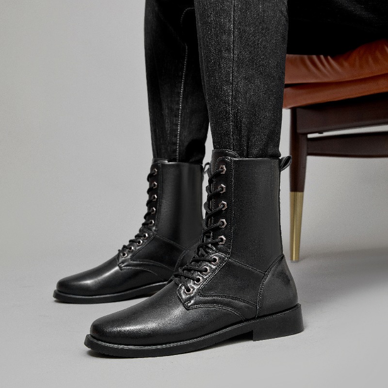 Hunting Outdoor Boots - High-top Leather Boots Outdoor Tactical Combat