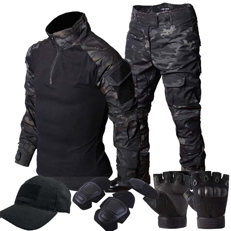 Outdoor Hunting T Shirts - RU Camo Tactical Uniform Outdoor Suits